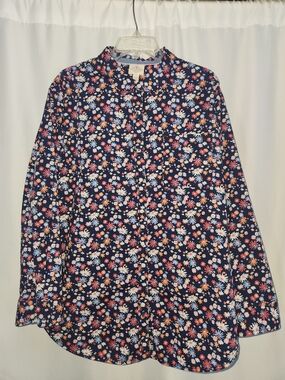 St. John's Bay Navy Floral Button-Up Blazer #colorful #vibrant #lightweight